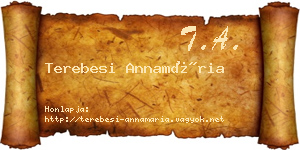 Terebesi Annamária névjegykártya